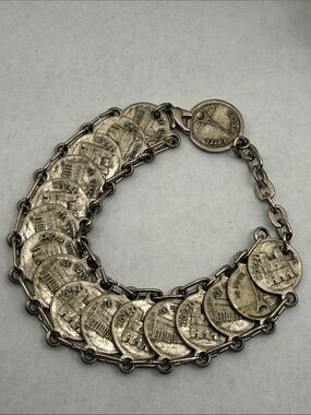 Vintage Eiffel Tower notre dame louve coin link novelty coveted style bracelet